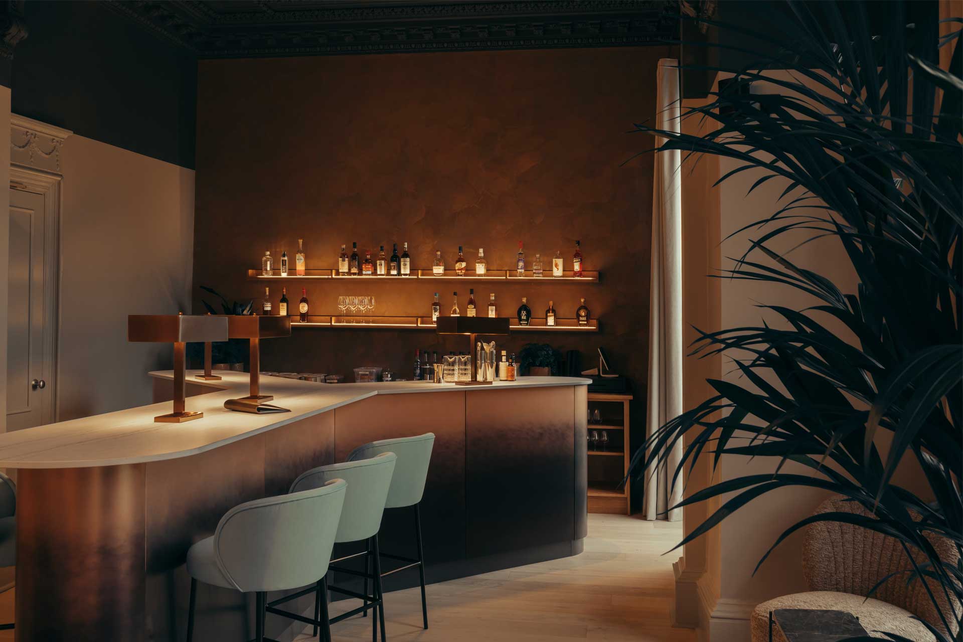 The bar at Lyla, Stuart Ralston's restaurant