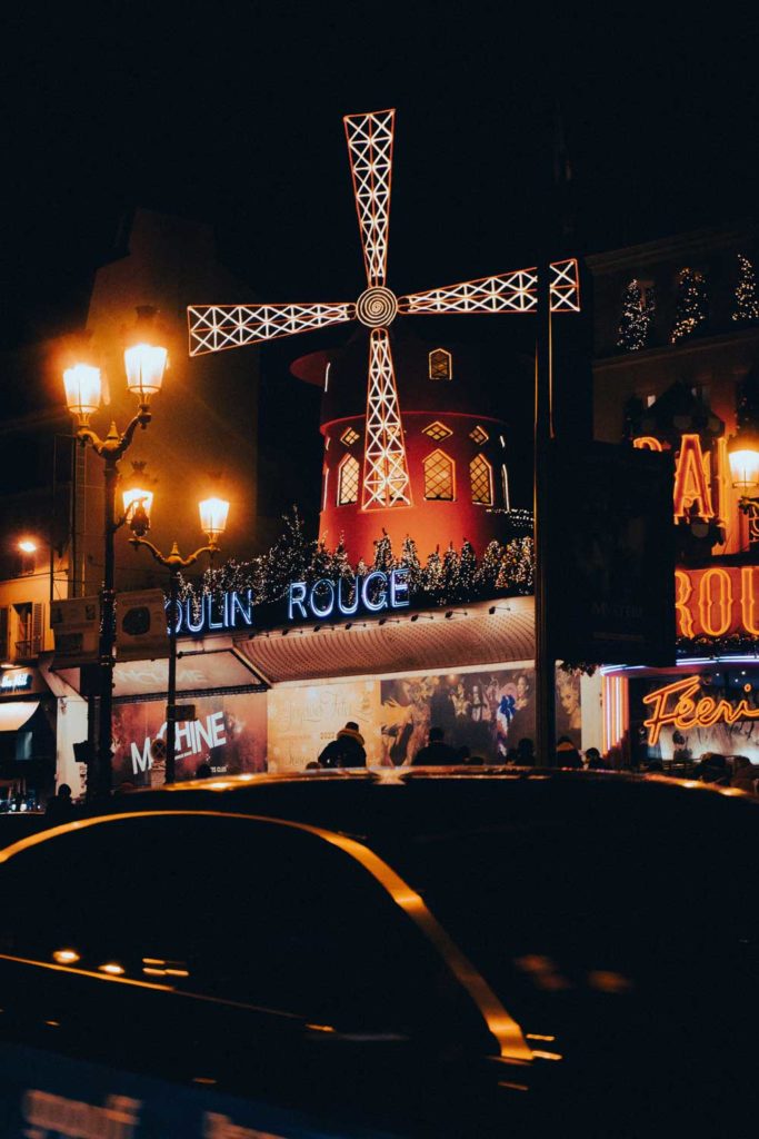 the Moulin Rouge in Pigalle, Paris