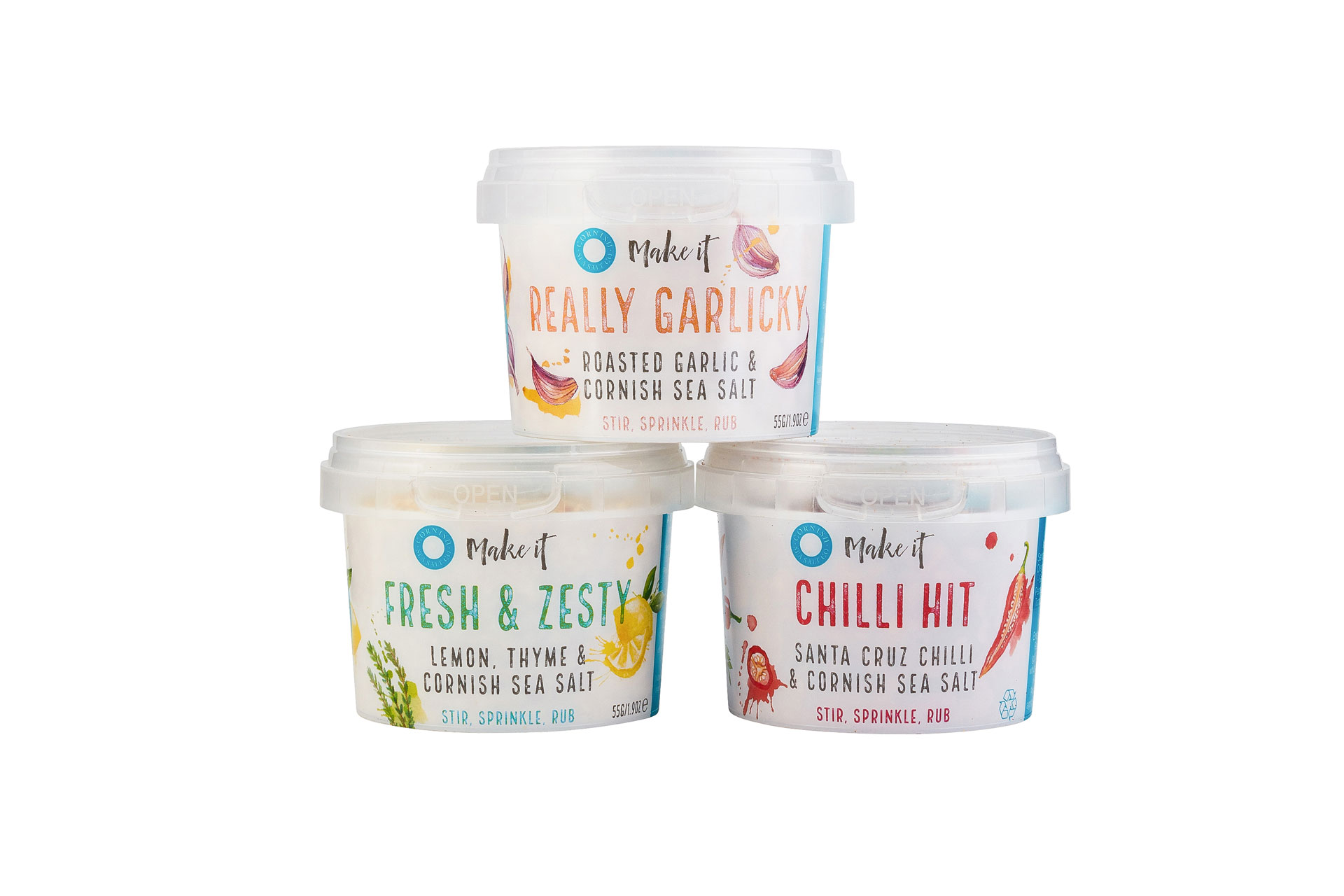 The Punchy Seasoning Combi Set, Cornish Sea Salt