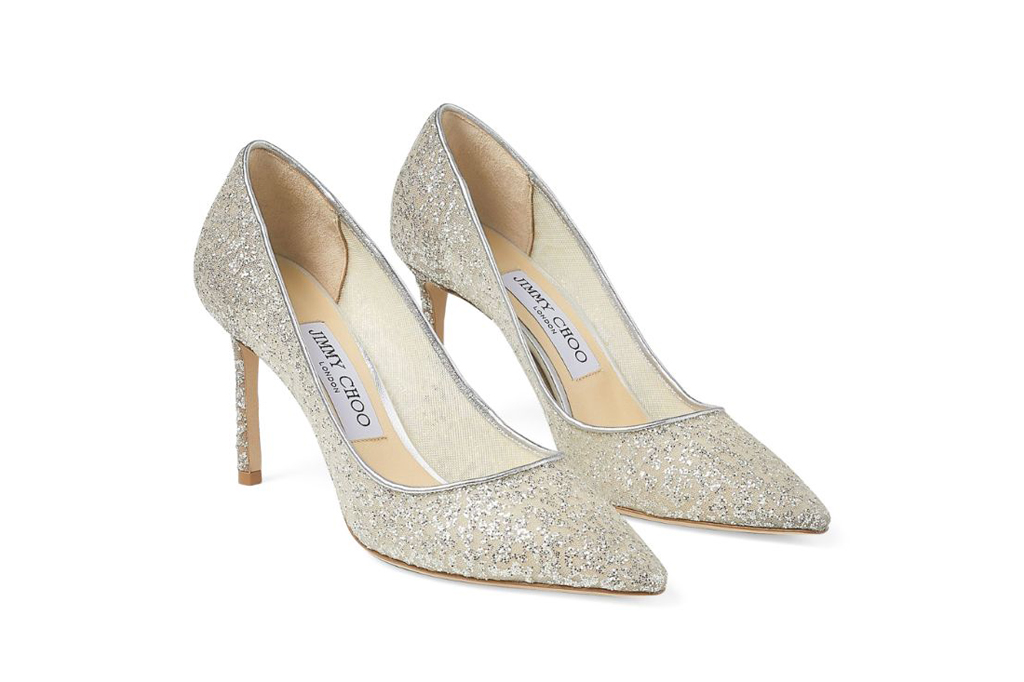 Jimmy Choo Romy 85 Glitter Pumps