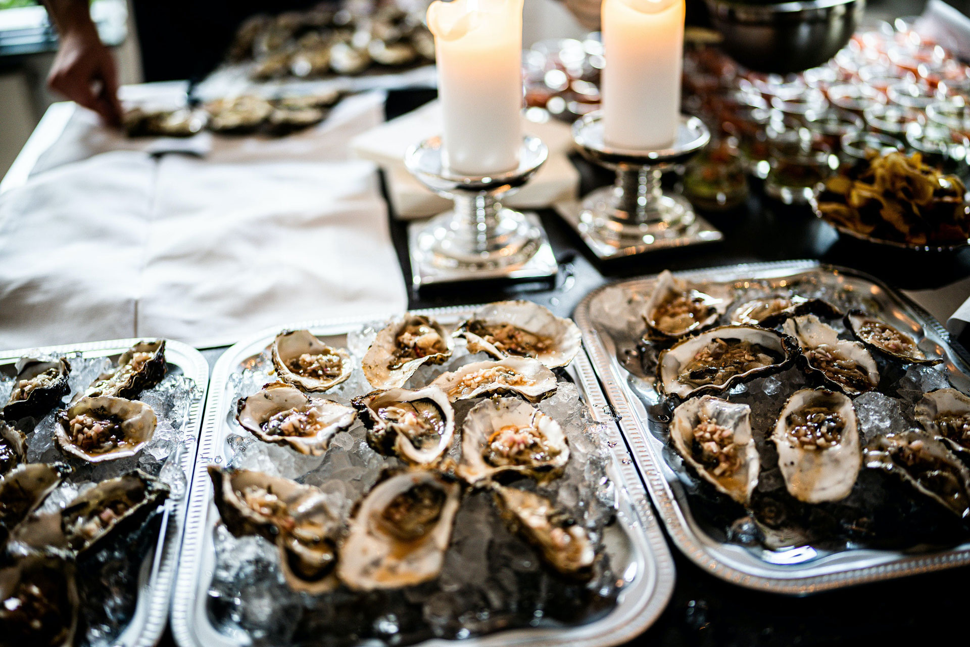 Tray of oysters