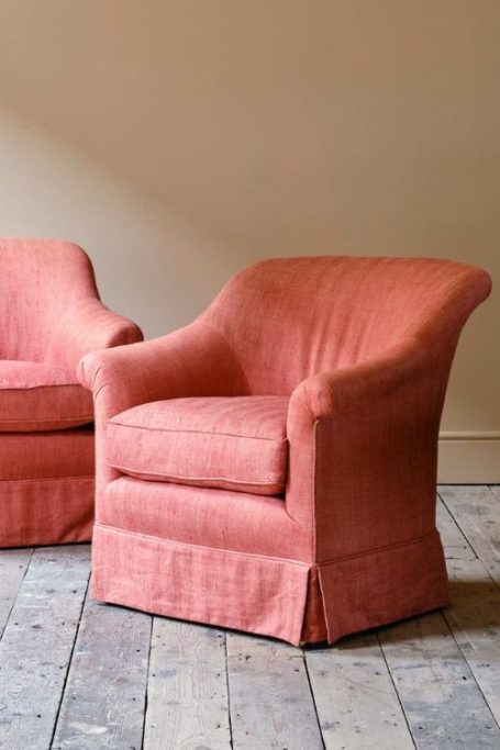 Pink armchairs