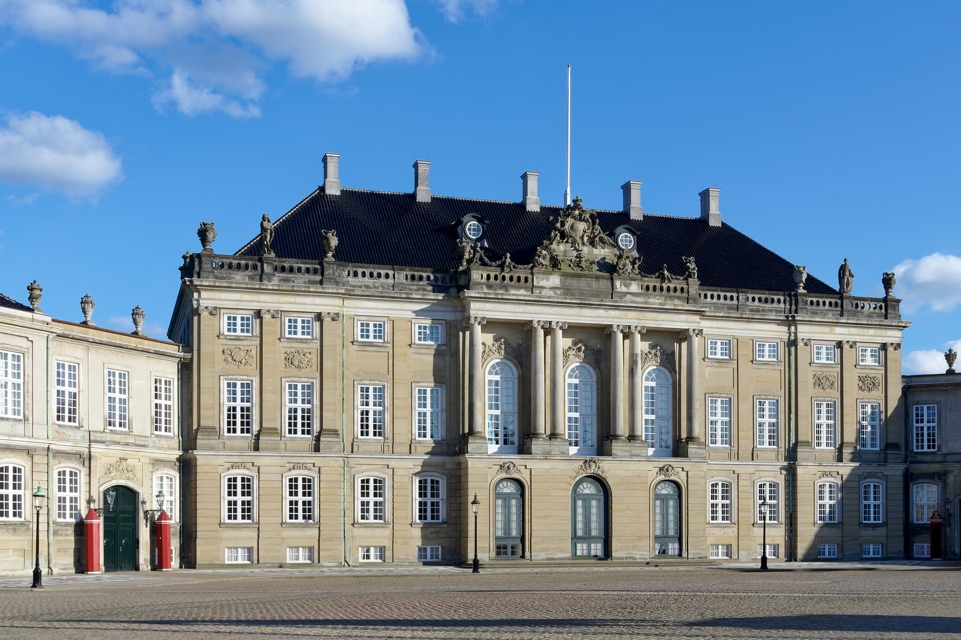 Amalienborg, the Danish royal palace in Copenhagen