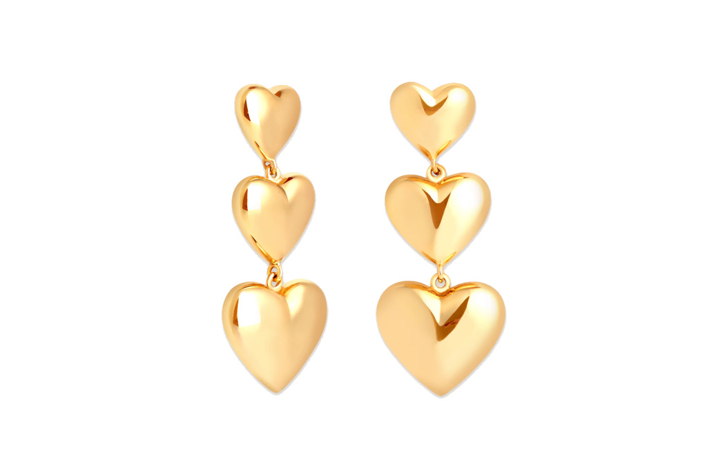 Heart drop earrings