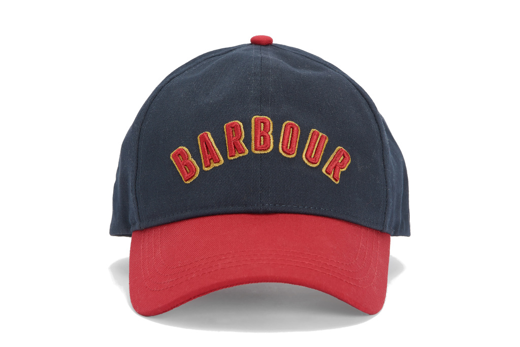 Navy and red cap
