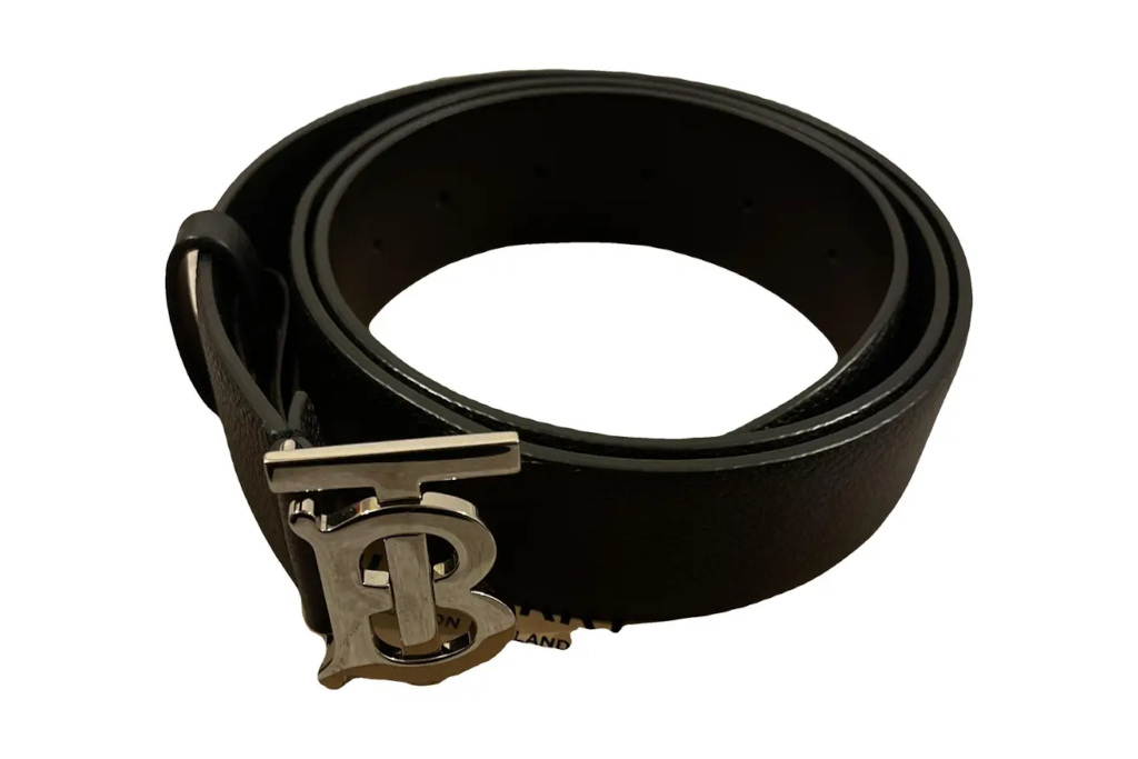 Black leather belt