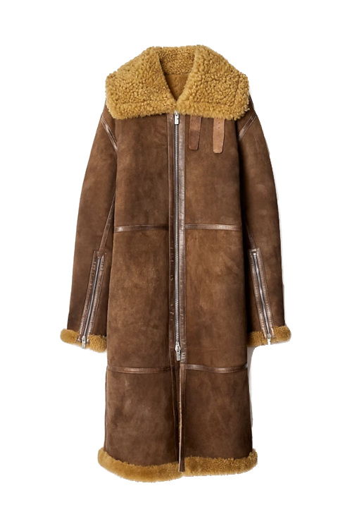 Brown shearling coat