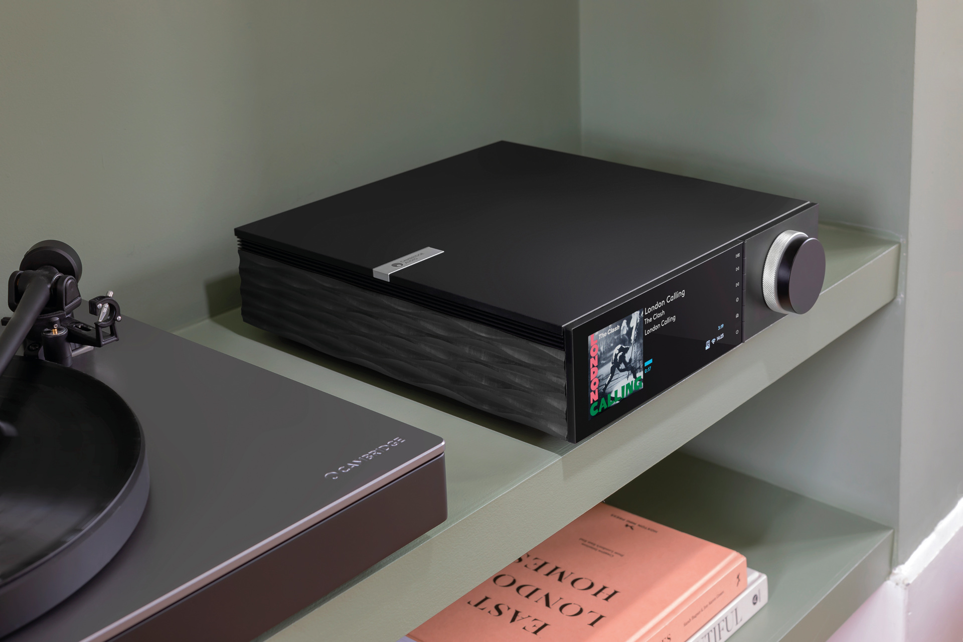 Audio sound system on shelf