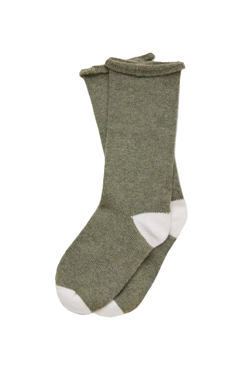 Green cashmere socks