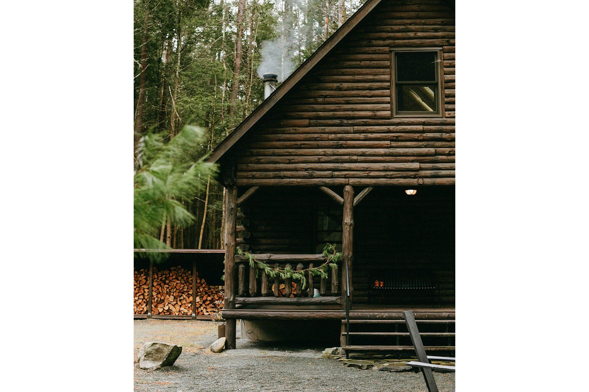Log cabin in upstate New York