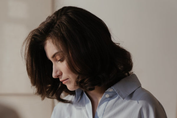 Woman with butterfly bob