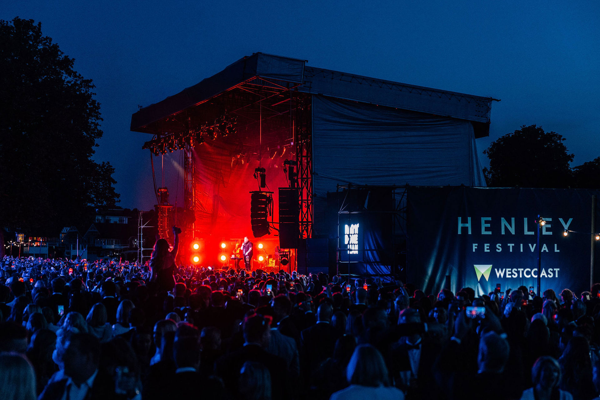 Crowd at night at Henley Festival