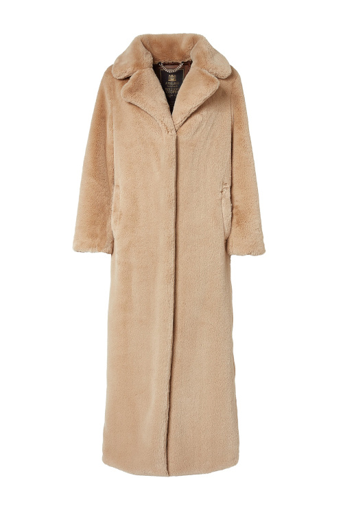 Long faux fur coat