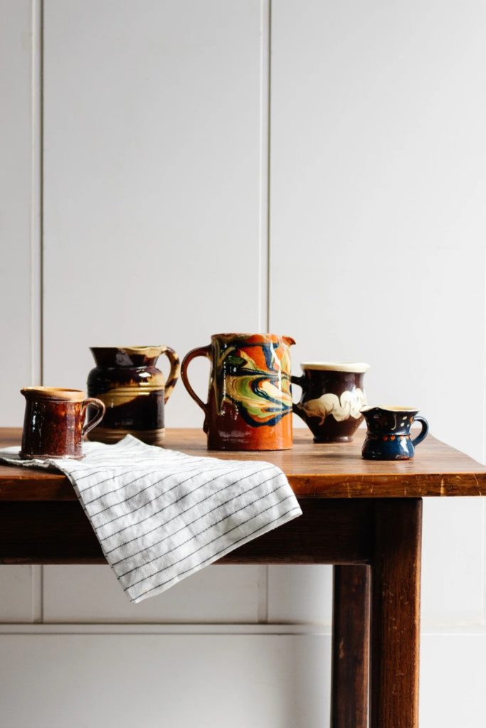 Ceramics on table