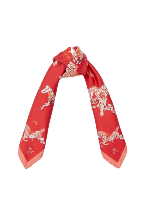 Red silk scarf