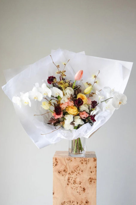 A florist's Valentine's Arrangement