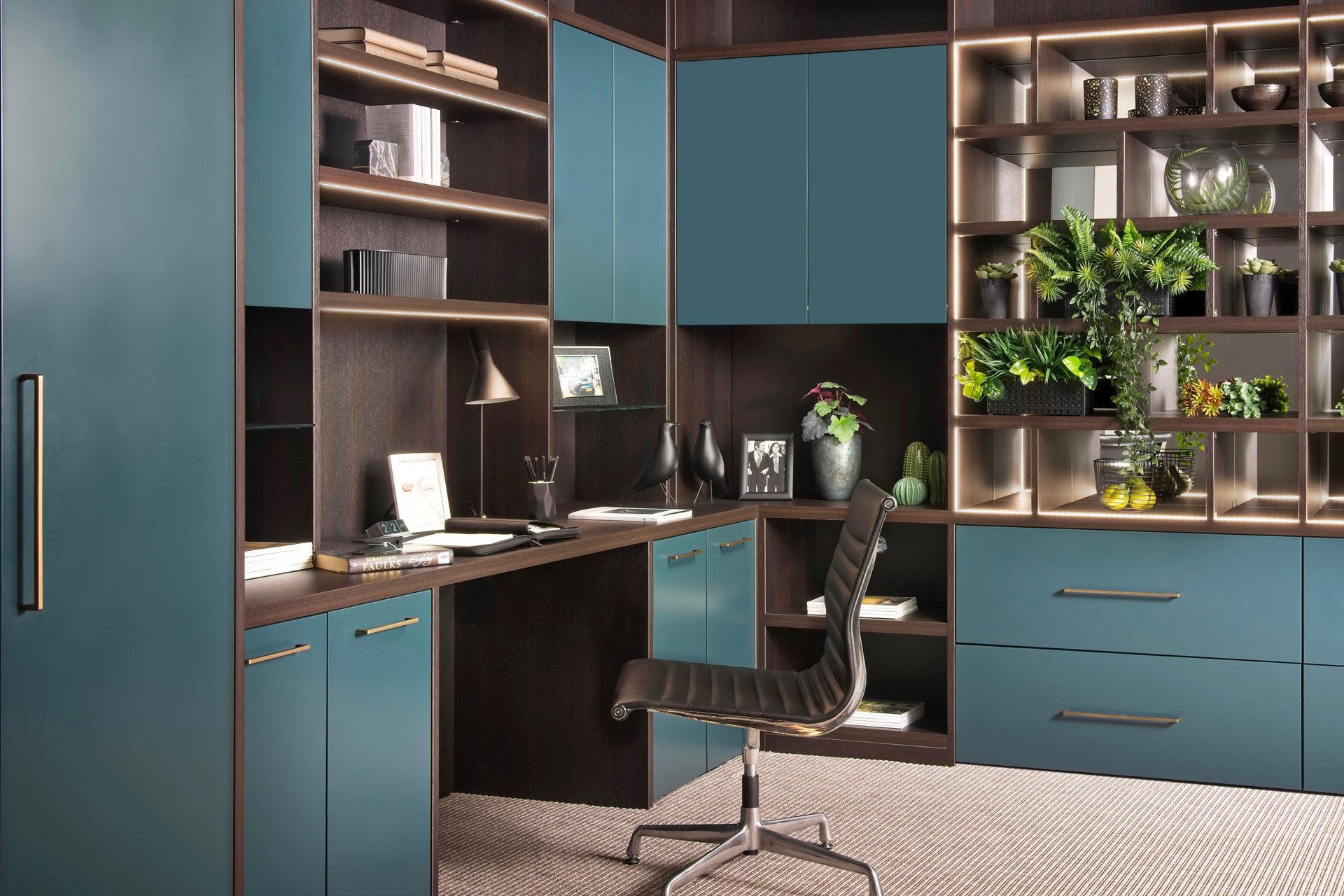 A study with green walls