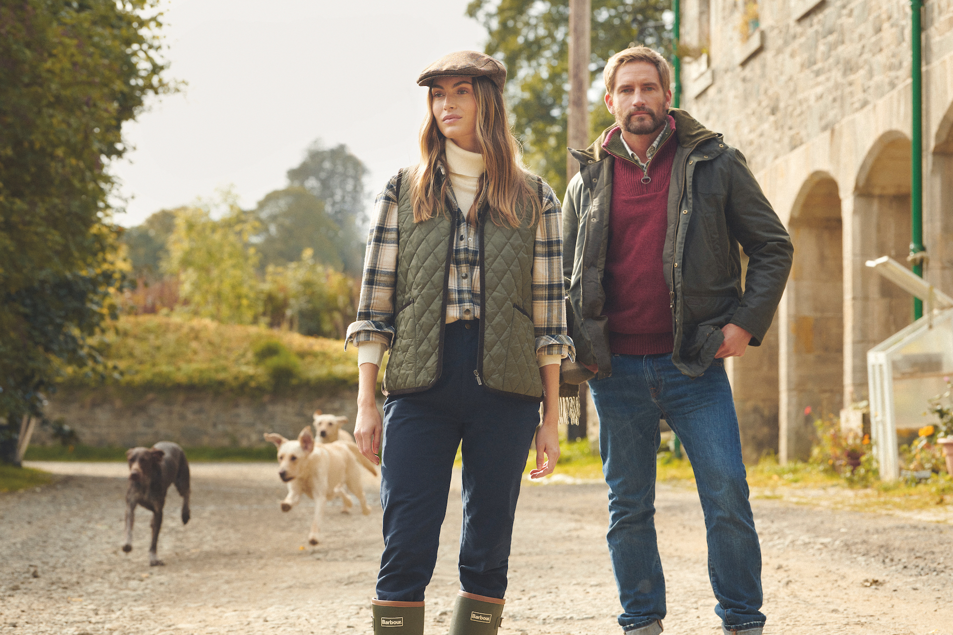 Barbour campaign image of male and female model