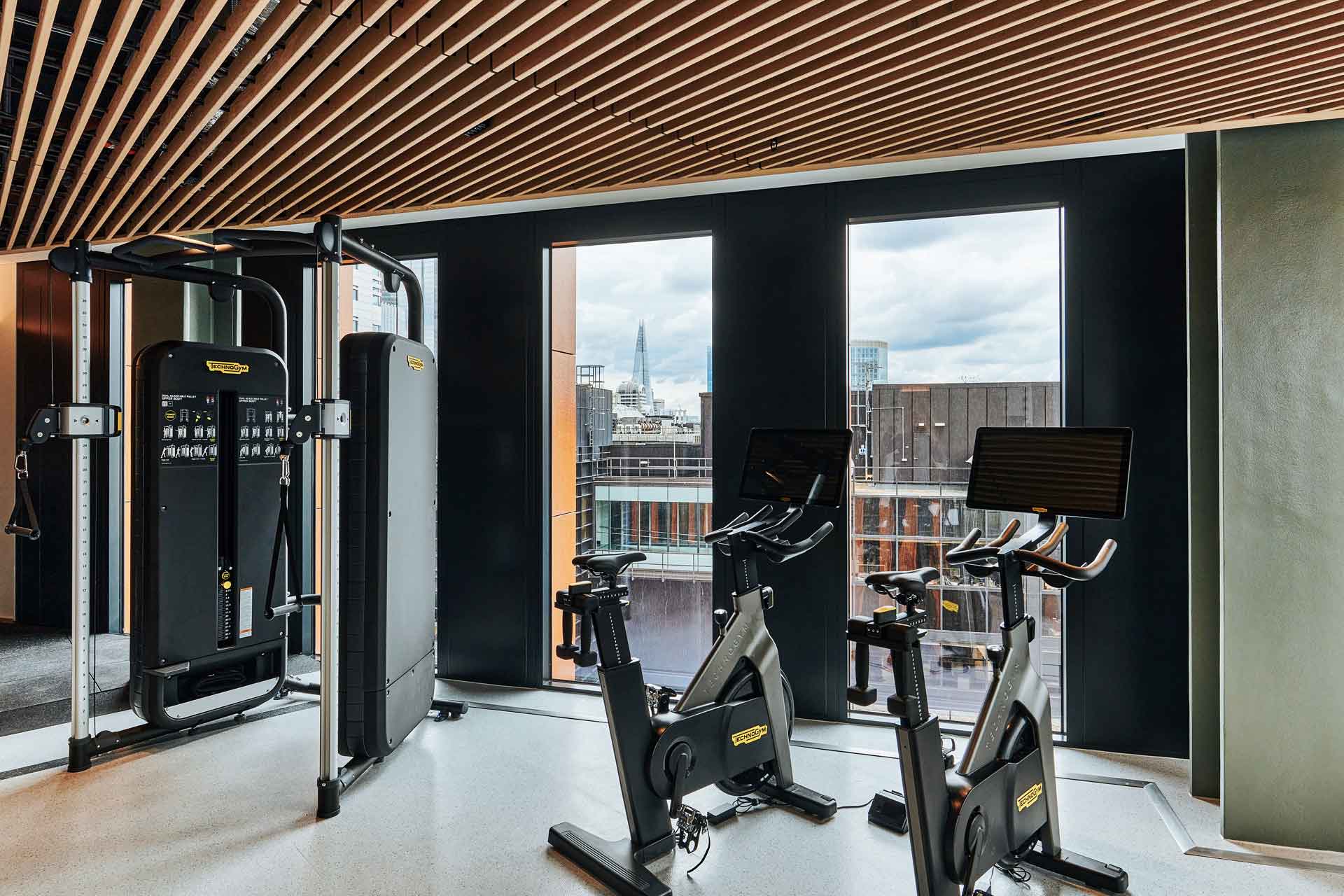 Gym with view of The Shard