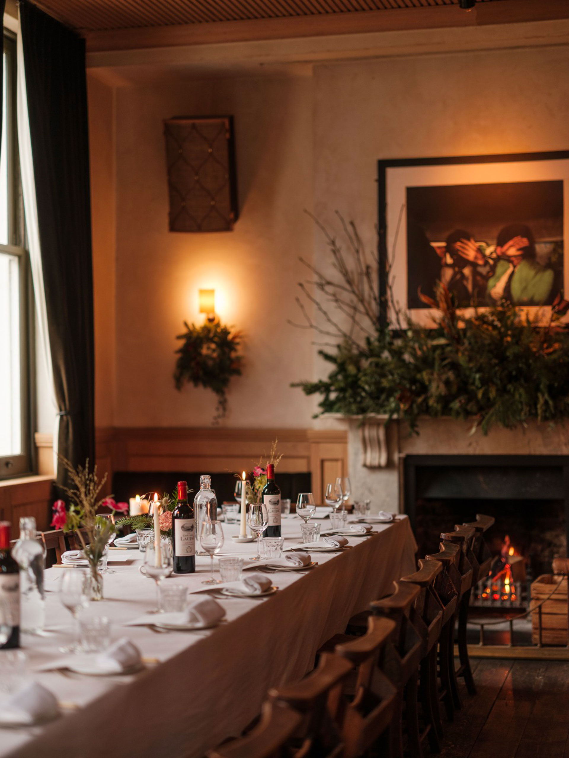 The dining room at the Pelican