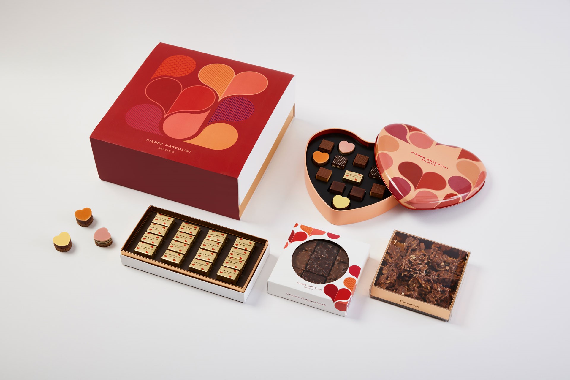 A box of Pierre Marcolini Valentine's chocolates