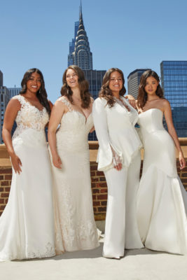 Women in wedding dresses