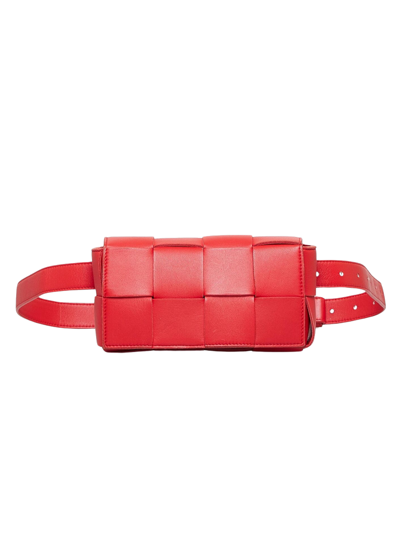 Bottega Veneta Women's Cassette Belt Bag in Red