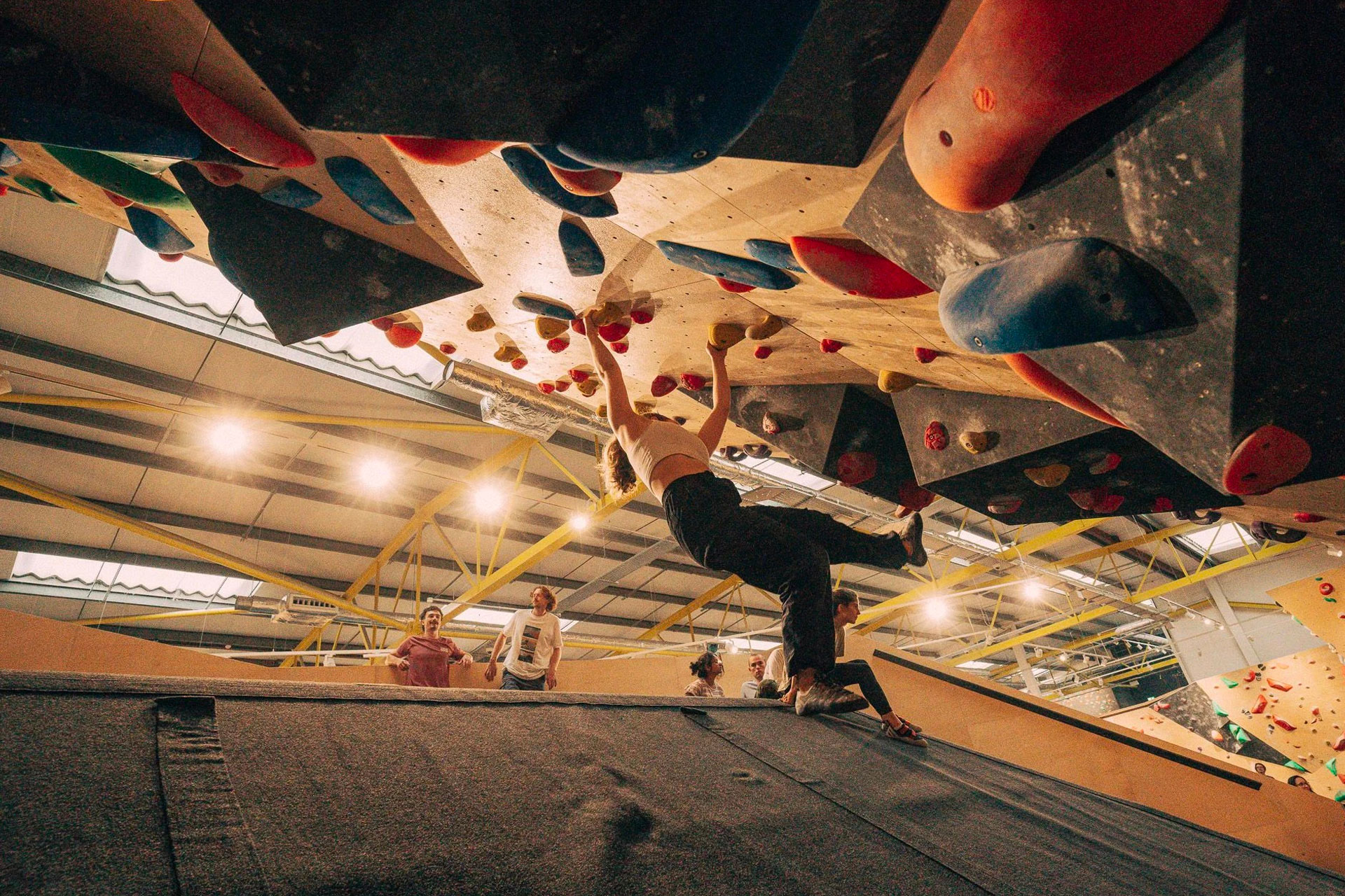 A bouldering wall at Substation Brixton