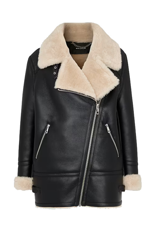 Black aviator style jacket