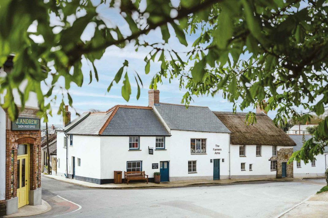 Exterior of the Farmers Arms, the village pub in Woolsery.