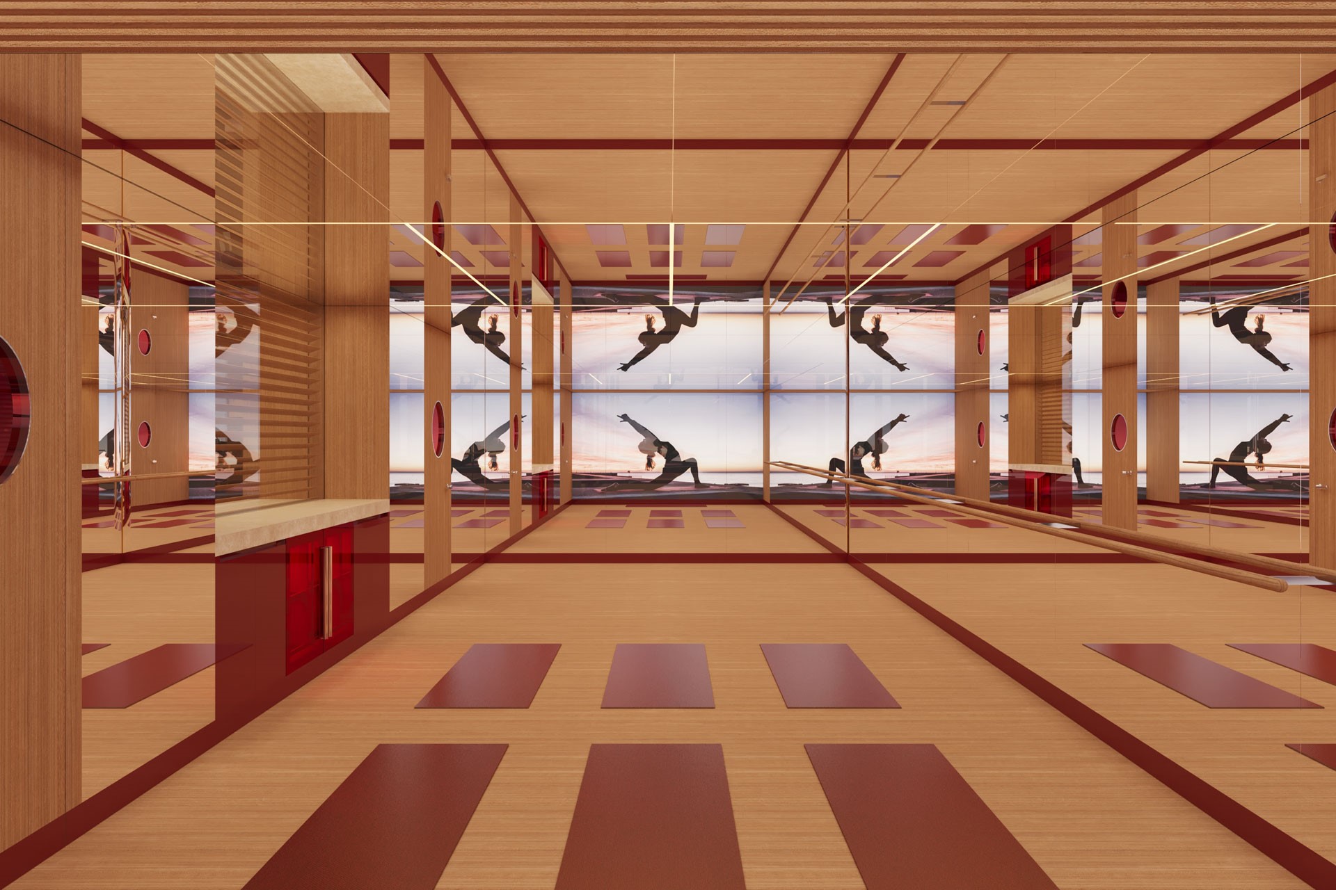 Yoga studio at SURRENE, a members' club in London