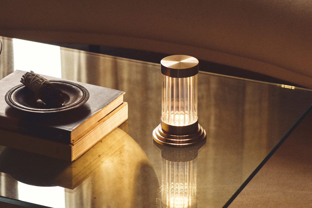 J. Adams & Co Porto Mini Satin Nickel table light