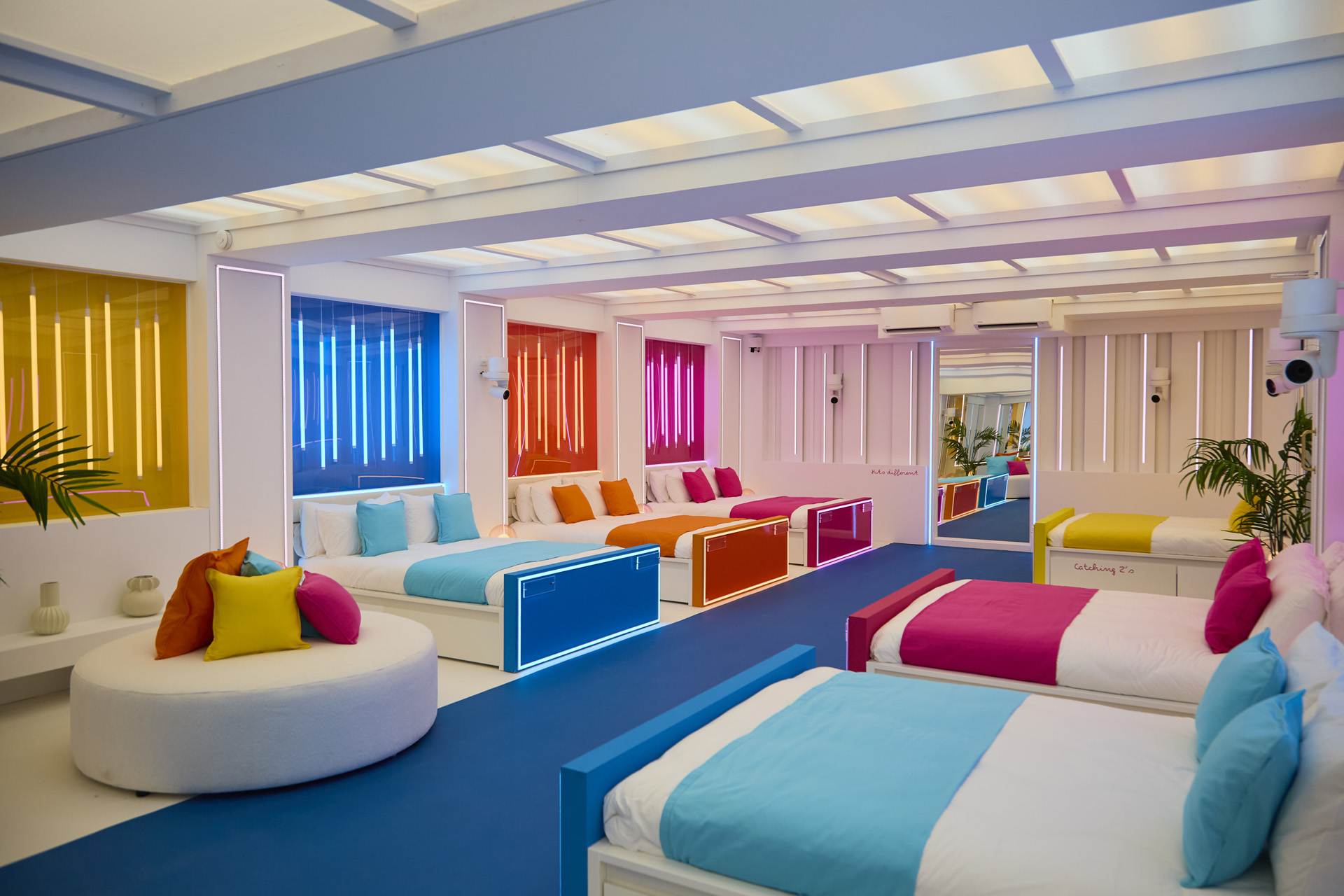 The bedroom in Love Island