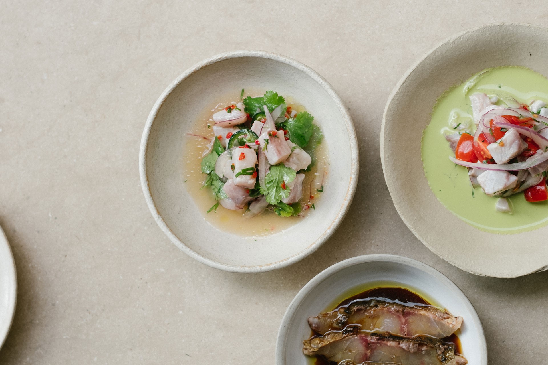 Sharing plates at OMA restaurant in Borough Market