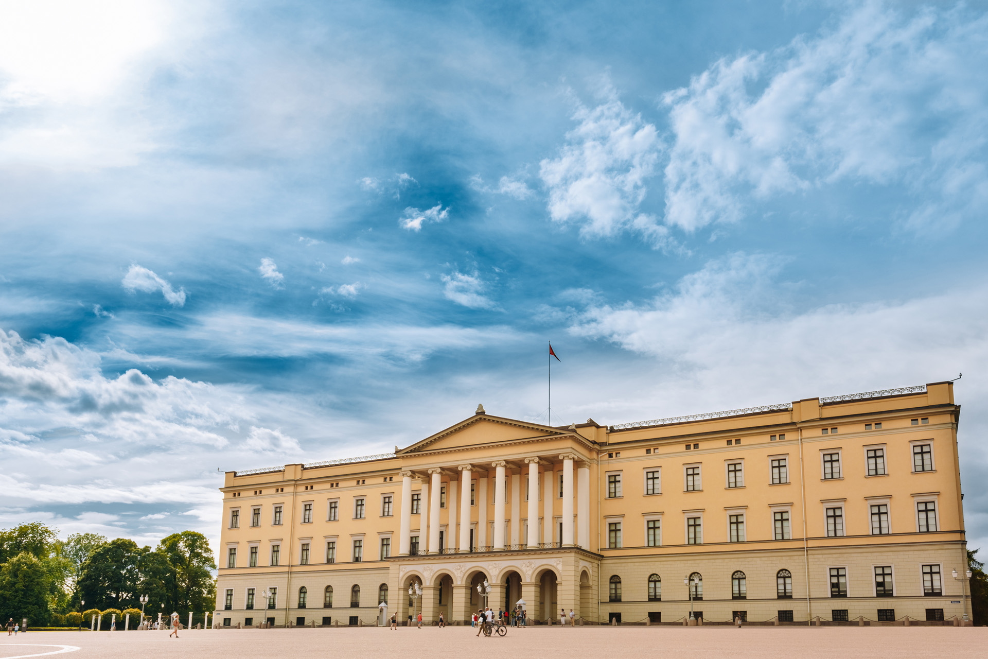 The Royal Palace (Det kongelige slott) in Oslo, the capital of Norway