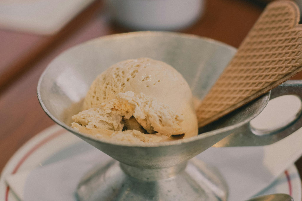 A scoop of ice cream