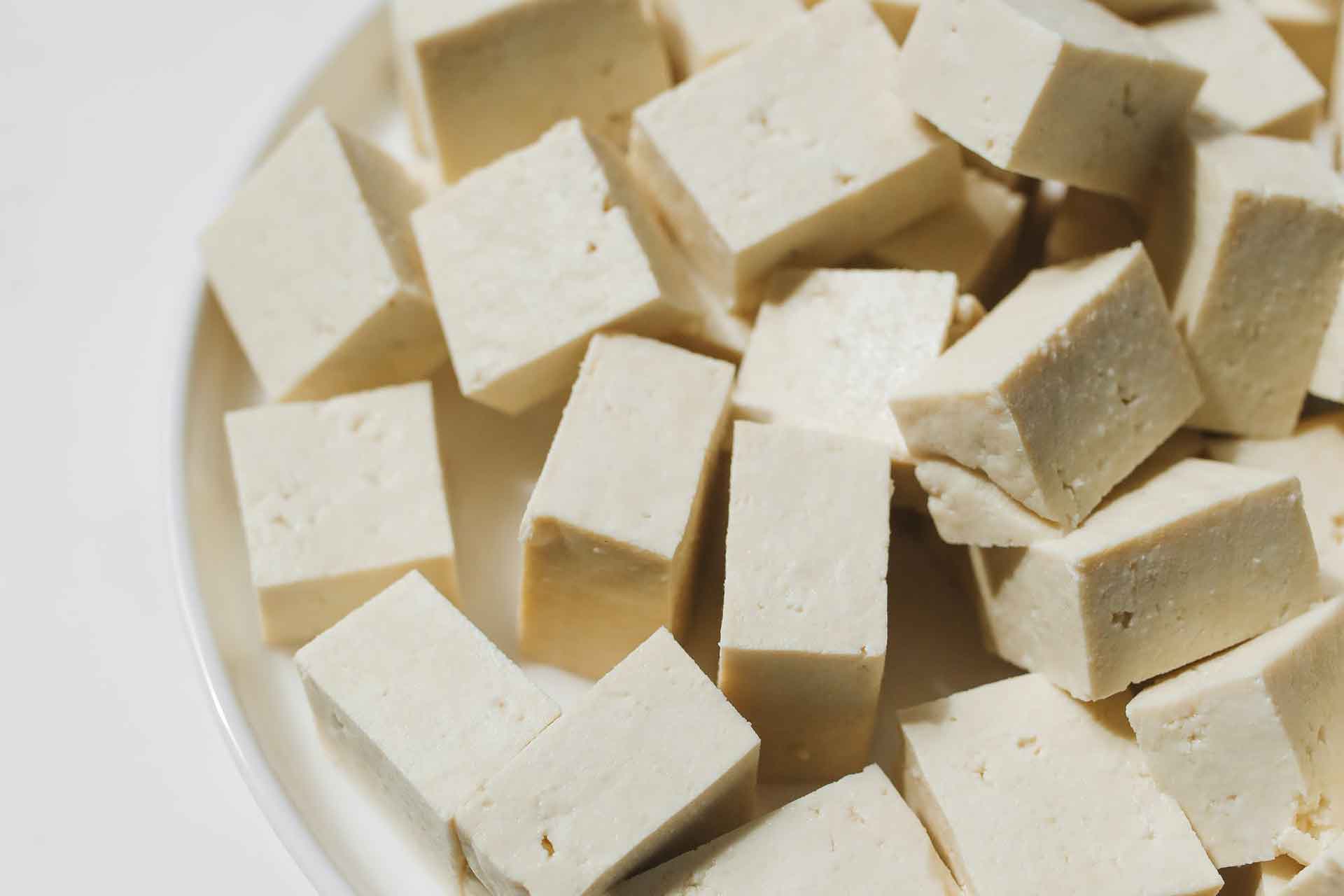 blocks of uncooked tofu