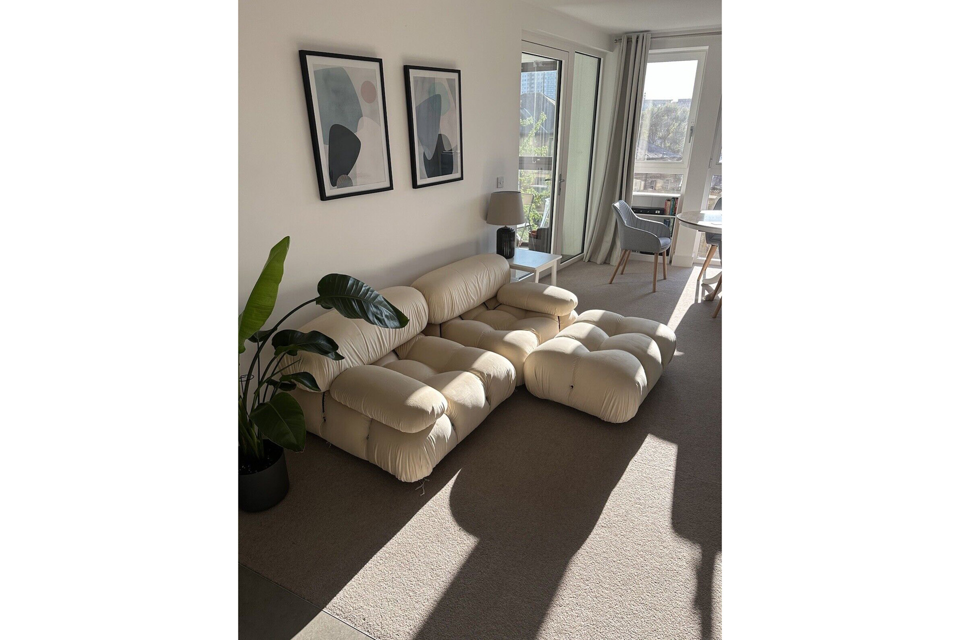 A modern, bubble-style low sofa