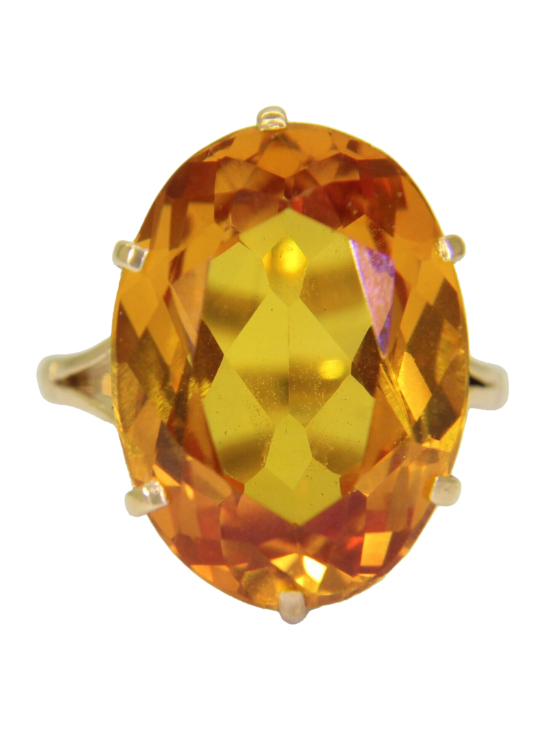 Orange and gold ring