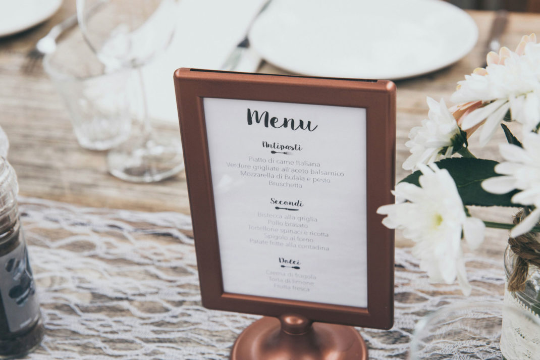 Restaurant menu