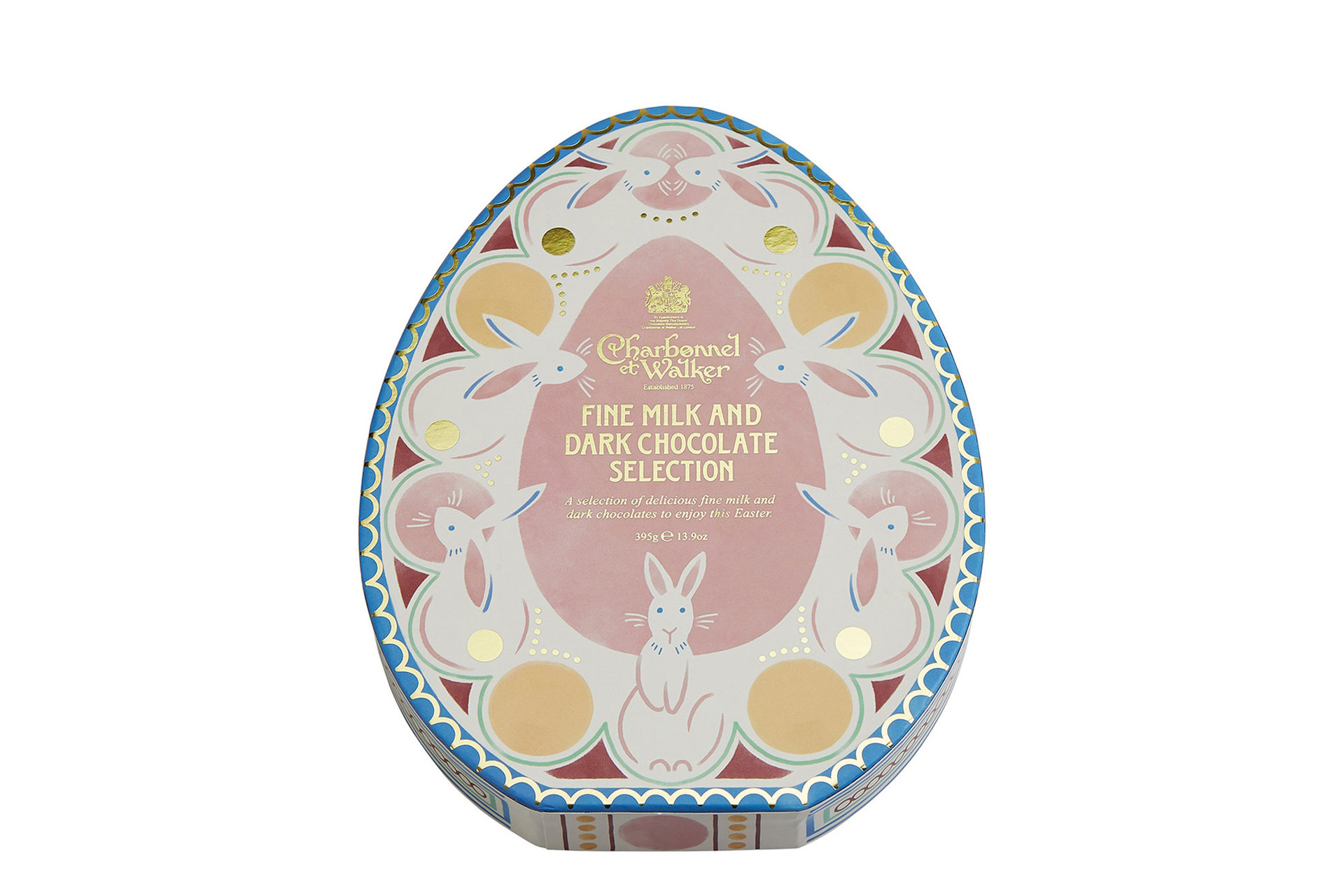 Charbonnel et Walker Dark and Milk Chocolate Selection in Egg-Shaped Box