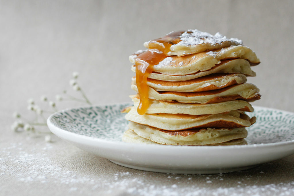 Pancake stack | cinnamon roll pancakes