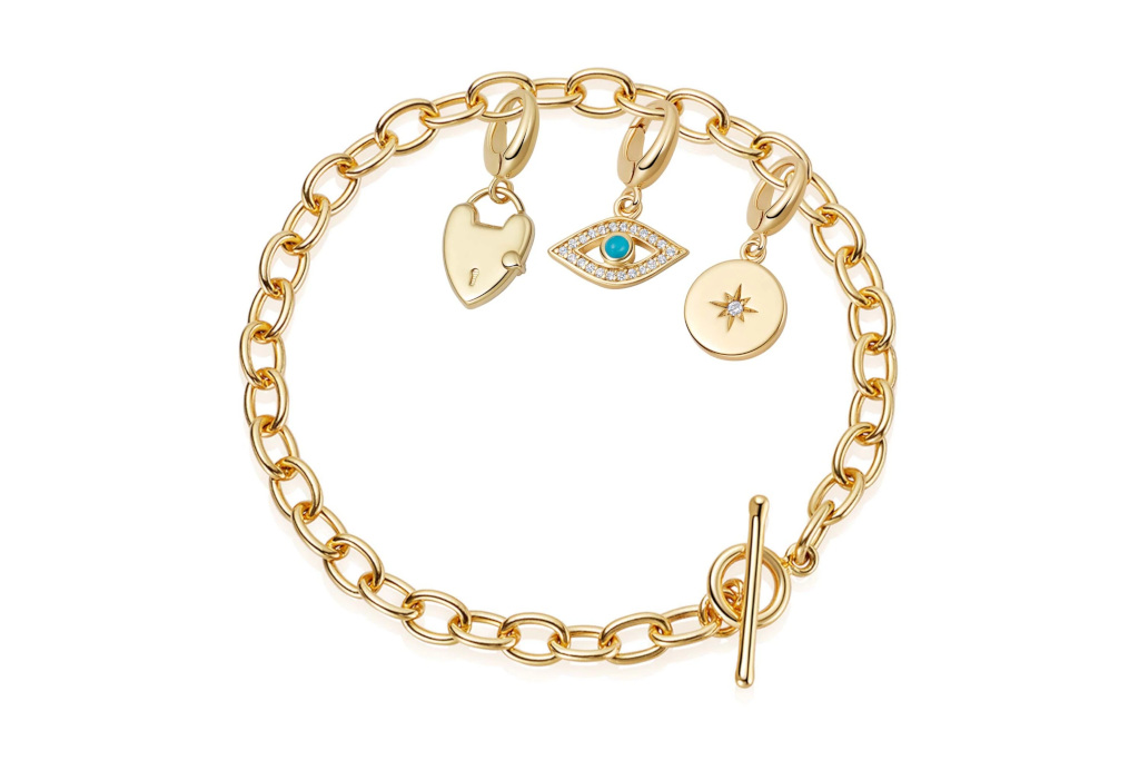 Gold charm bracelet