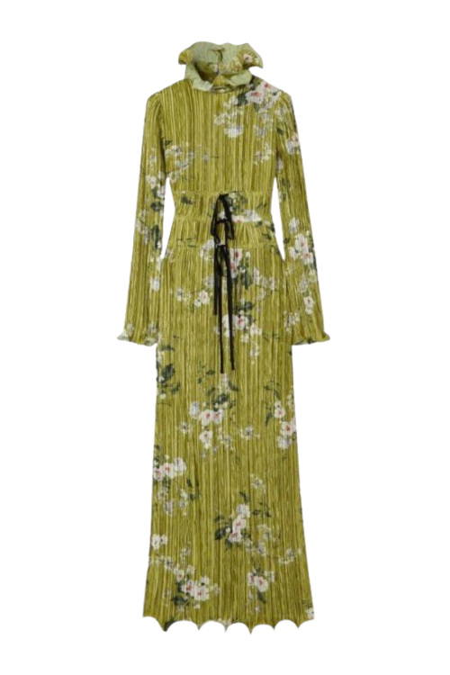 Green long sleeve maxi