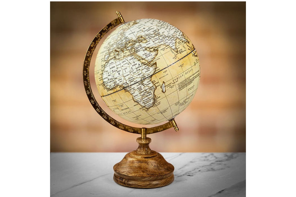 A table top globe