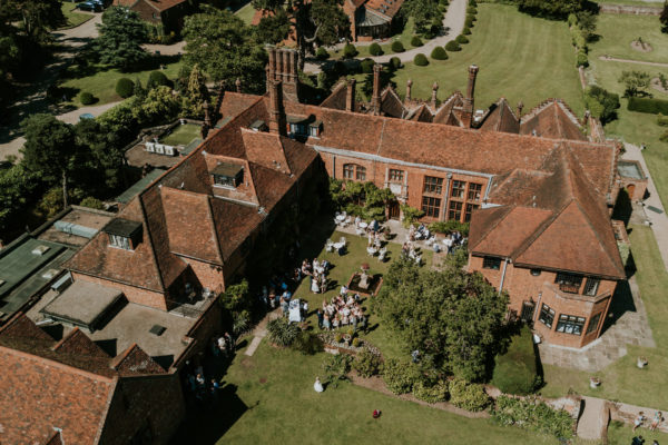 Birds-eye view of Seckford Hall