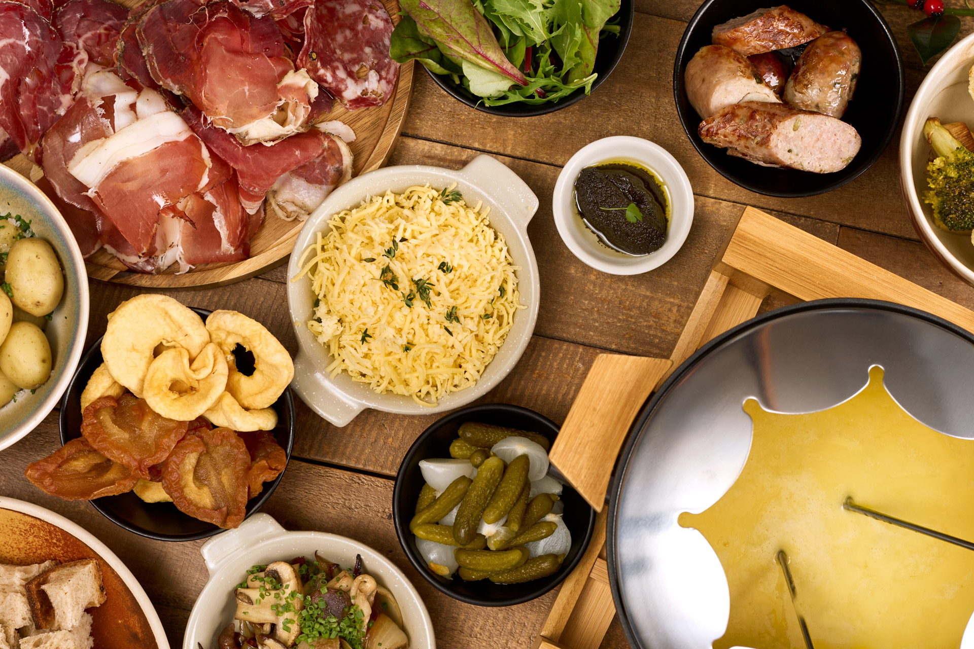 Charcuterie, cheese and potatoes at the Fire & Fromage pop-up