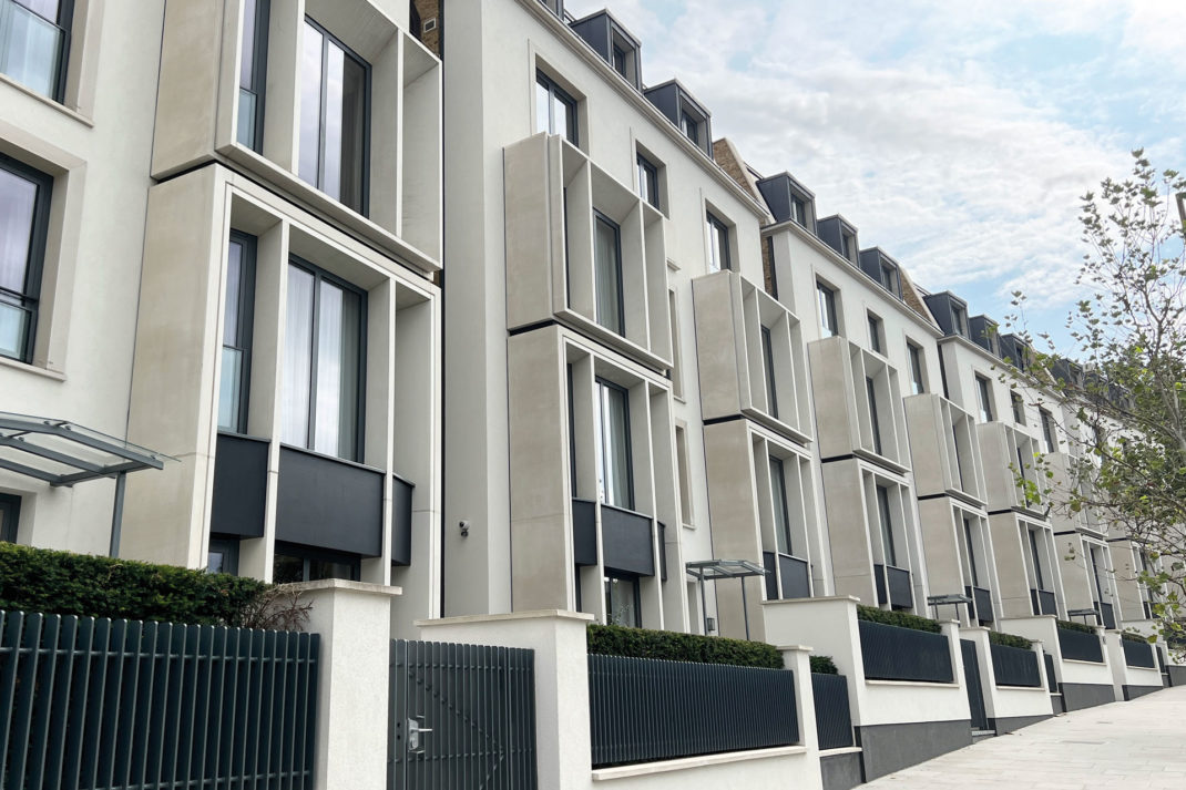 Row of smart London houses
