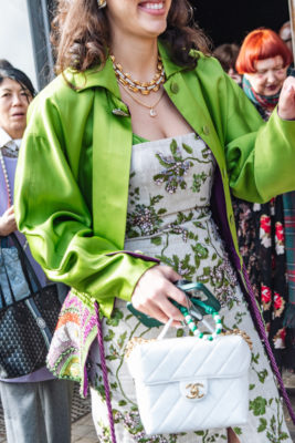 Close up of woman's fashionable outfit | Venus sign dressing