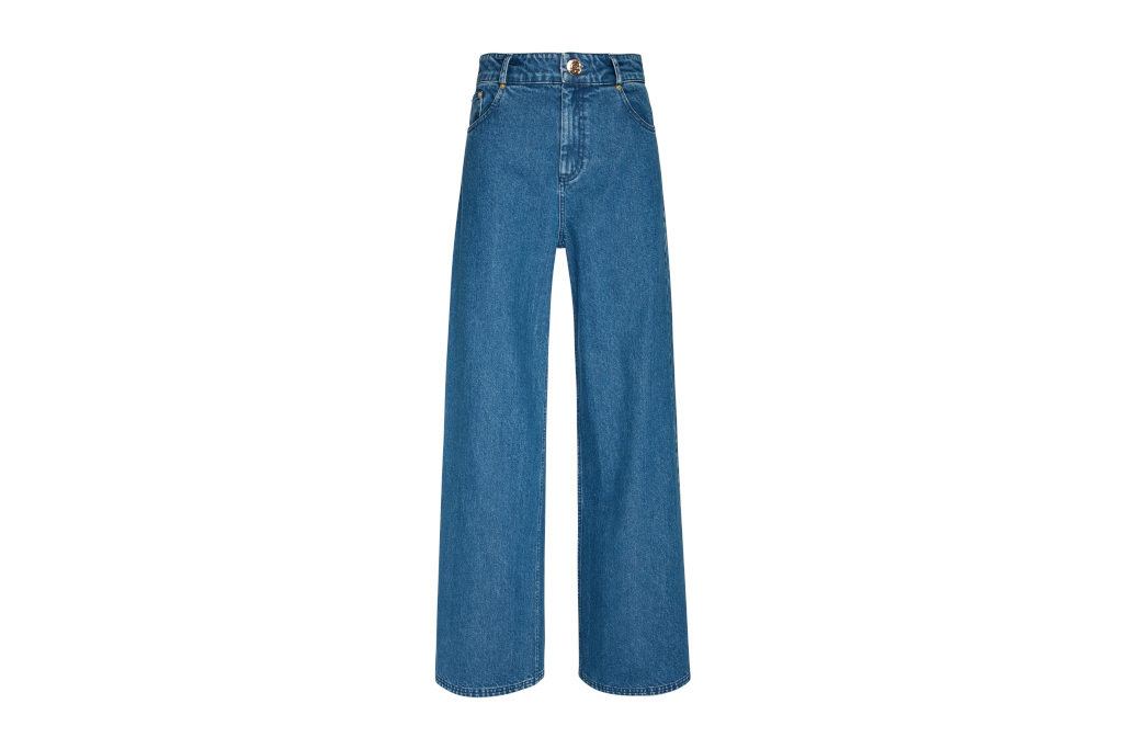 Blue denim trousers